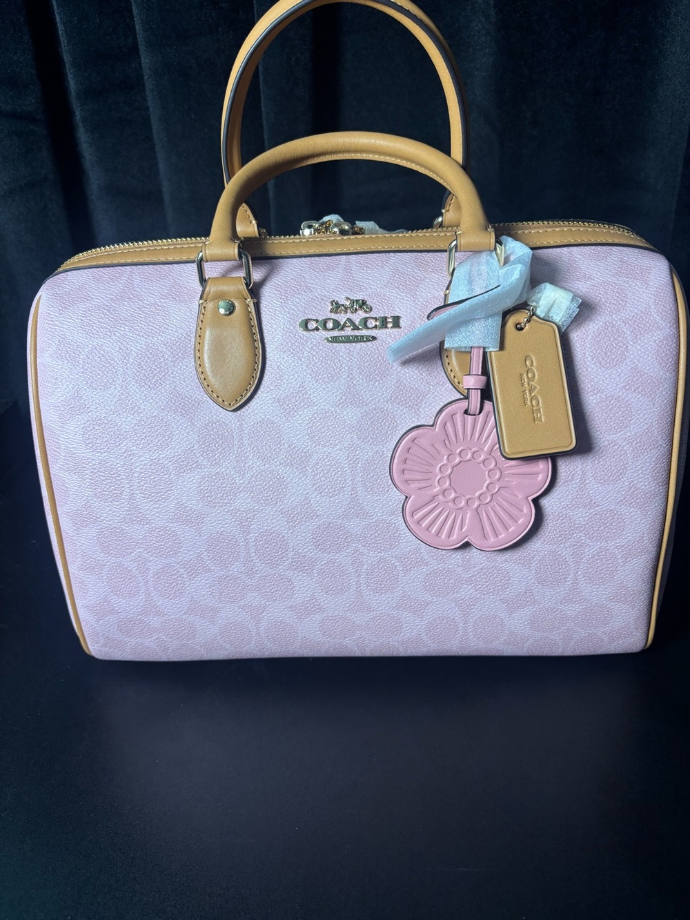 Coach Outlet Rowan Large Satchel Bag In Signature Canvas With Charms